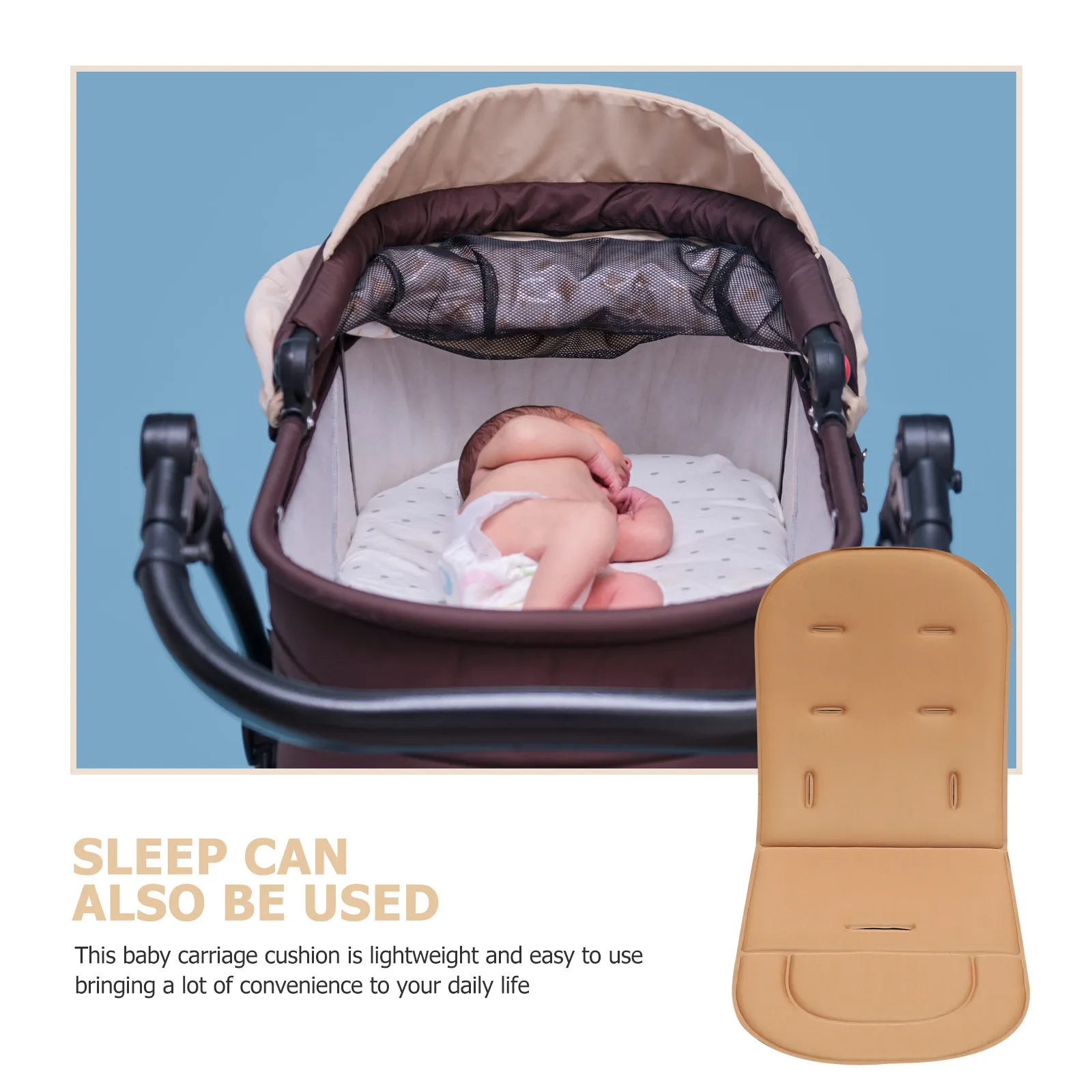 وسادة عربة أطفال عالمية سميكة وناعمة من القطن، بطانة مقعد قابلة للإزالة والغسل لعربة الأطفال وكرسي الأطفال المرتفع وعربة الدفع.