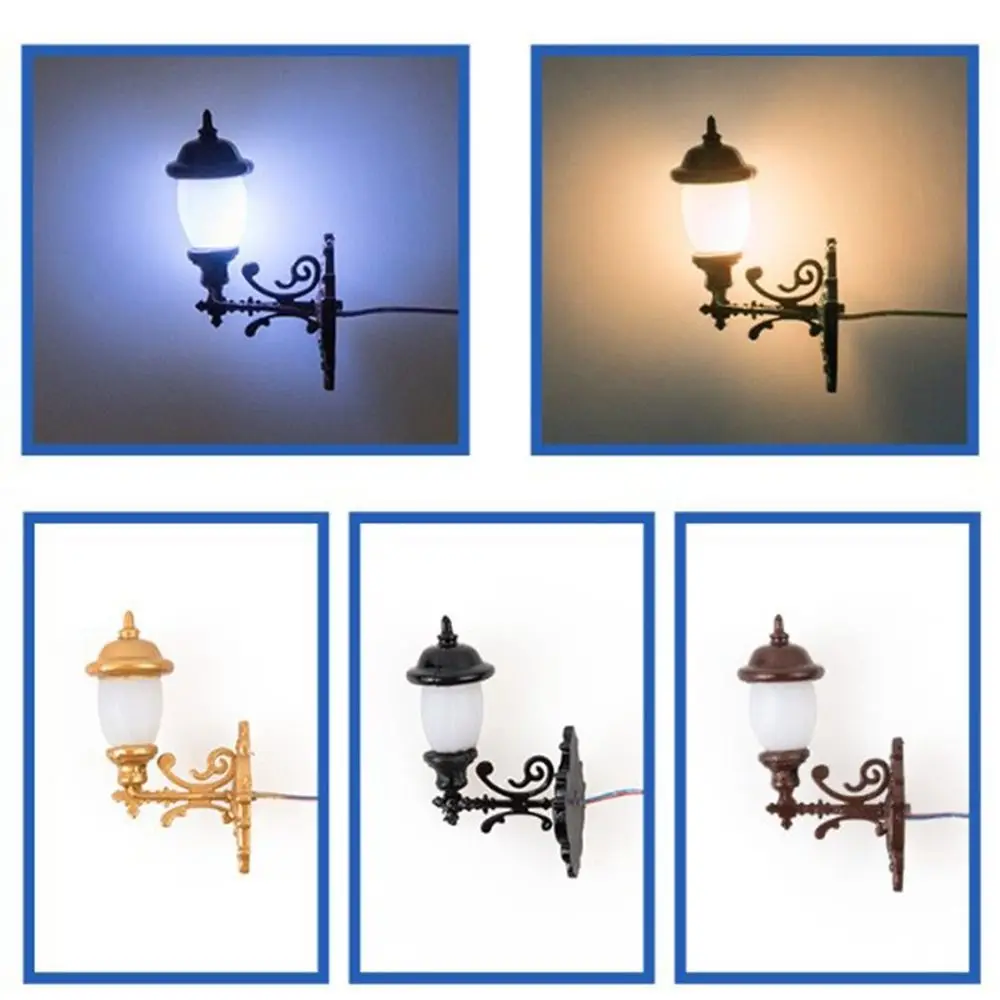 

New 1.9*2.8cm Dollhouse Wall Lamp 3V ABS Metal Material White/Warm Light Model Doll House Garden Decor Garden Yard Led Light