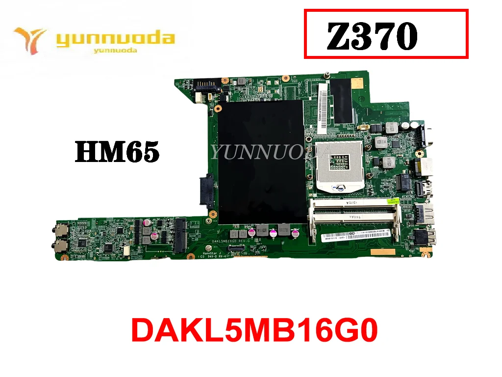 

Original for Lenovo Z370 Laptop motherboard HM65 DAKL5MB16G0 tested good free shipping