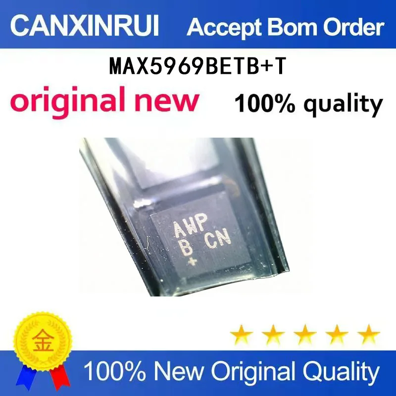 

(5-100 Pieces) MAX5969BETB+T MAX5969BETB MAX5969 silk screen printing: AWP TDFN-10