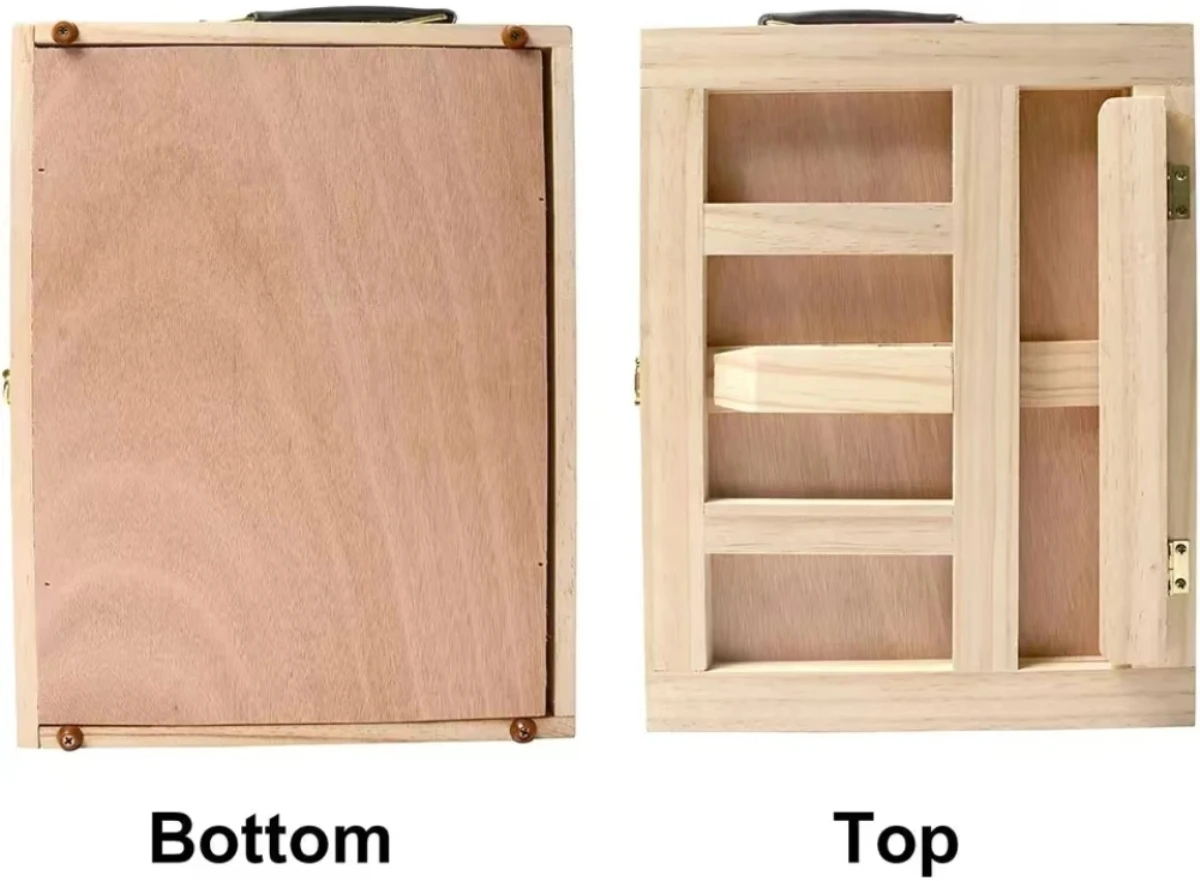 

2025Portable Wooden Table Easel for Artists And Kids Sketch Drawer Box Desktop Laptop Accessories Suitcase Art Painting Supplies