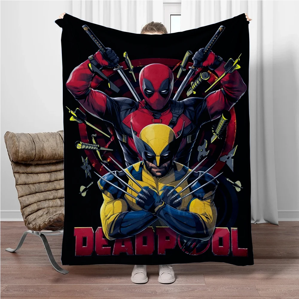 

Disney Anime Cartoon Deadpool Blanket Soft Comfort Throw Blanket for Family Picnic Travel Office for Kids Adult Picnic Blanket