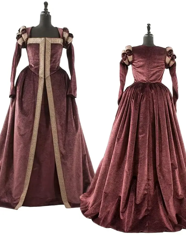 1540er-1560er Jahre Italienisches Renaissance-Borgia-Kostüm Tudor-Königin Elizabeth Barockes Ballkleid Anne Boleyn Ren Faire Theaterkleid