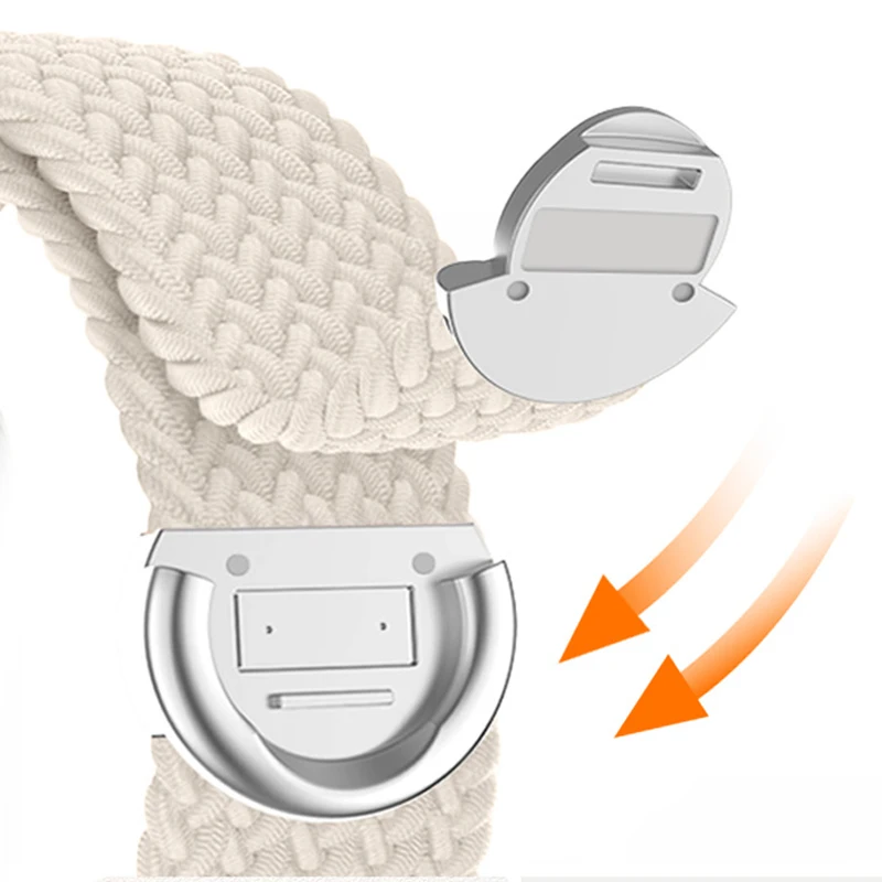 حلقة منفردة مضفرة لساعة أبل الترا 49 ملم 46 ملم 45 41 44 ملم 40 ملم 42 ملم حزام نايلون مغناطيسي لسلسلة iWatch 11 10 9 8 SE3