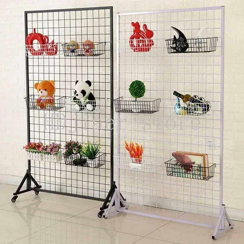 

1PCS 60x100cm Metal Grill Pegboard Rack – Easy-Install Organizer with Floor Stands for Storage & Display
