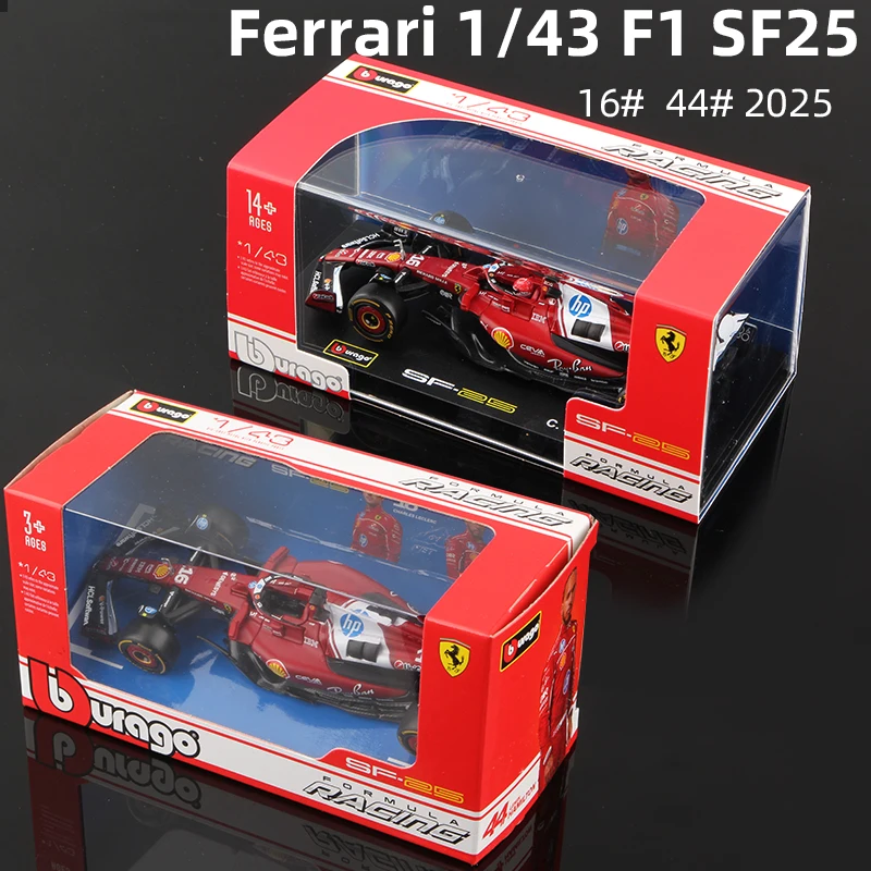 Гоночный-автомобиль-bburago-1-43-2025-ferrari-sf25-f1-16-леклерк-44-эмилтон-статическая-имитация-литья-под-давлением-модель-автомобиля-из-сплава