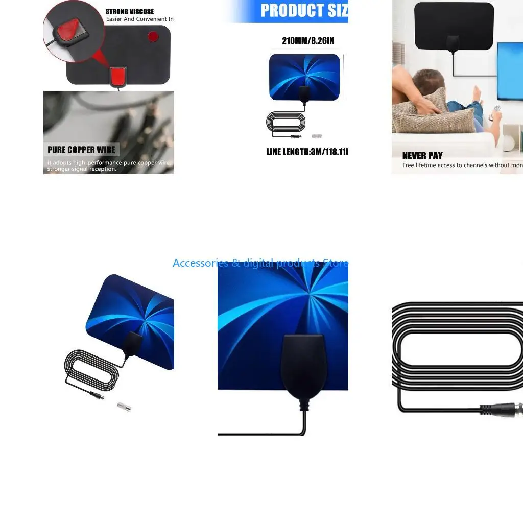 77JD Digital Antennas Lightweight Design For Home Hotel Use Support 4K 1080P