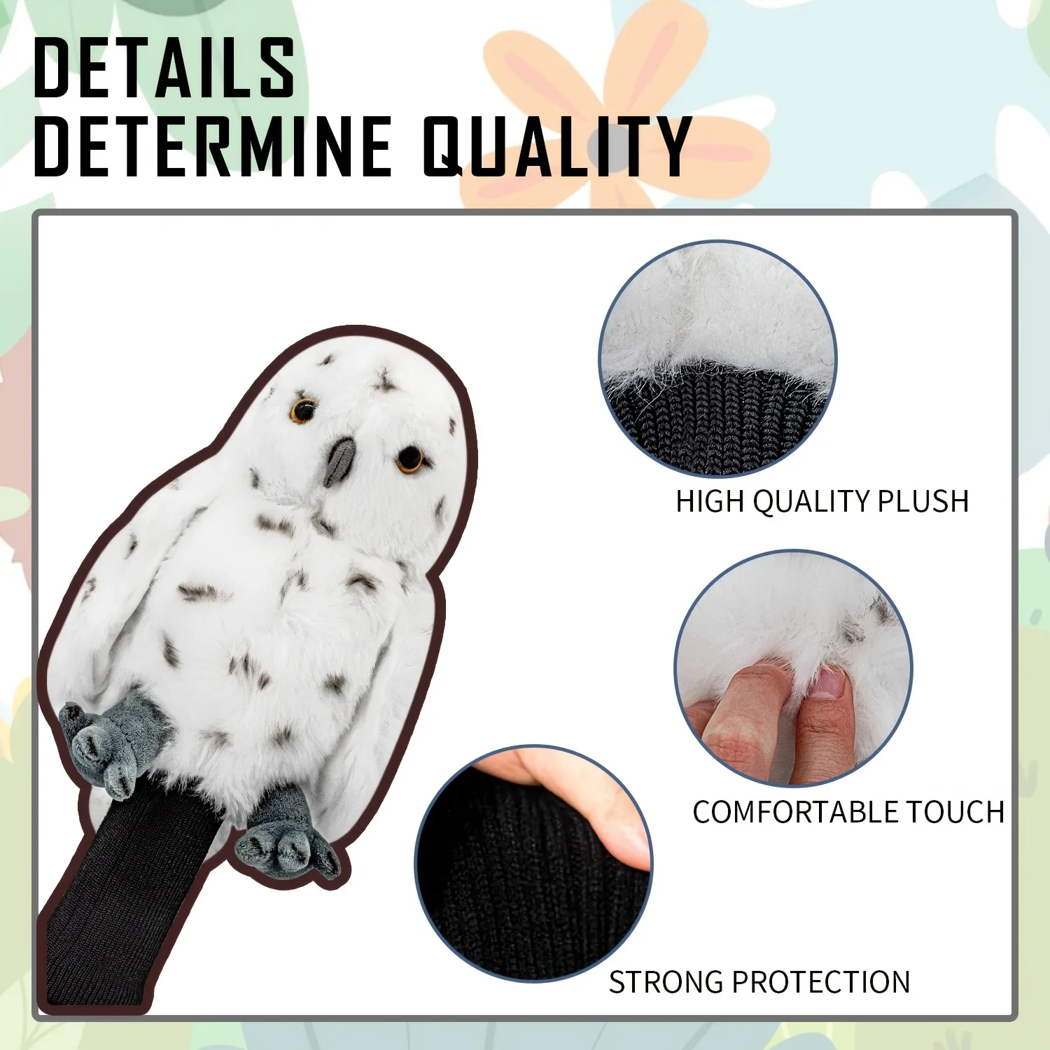 1pc Plush Animal Shaped Golf Club Head Cover, Soft Anti-Scratch Protector Fits Fairway Wood, Stylish Golf Accessory