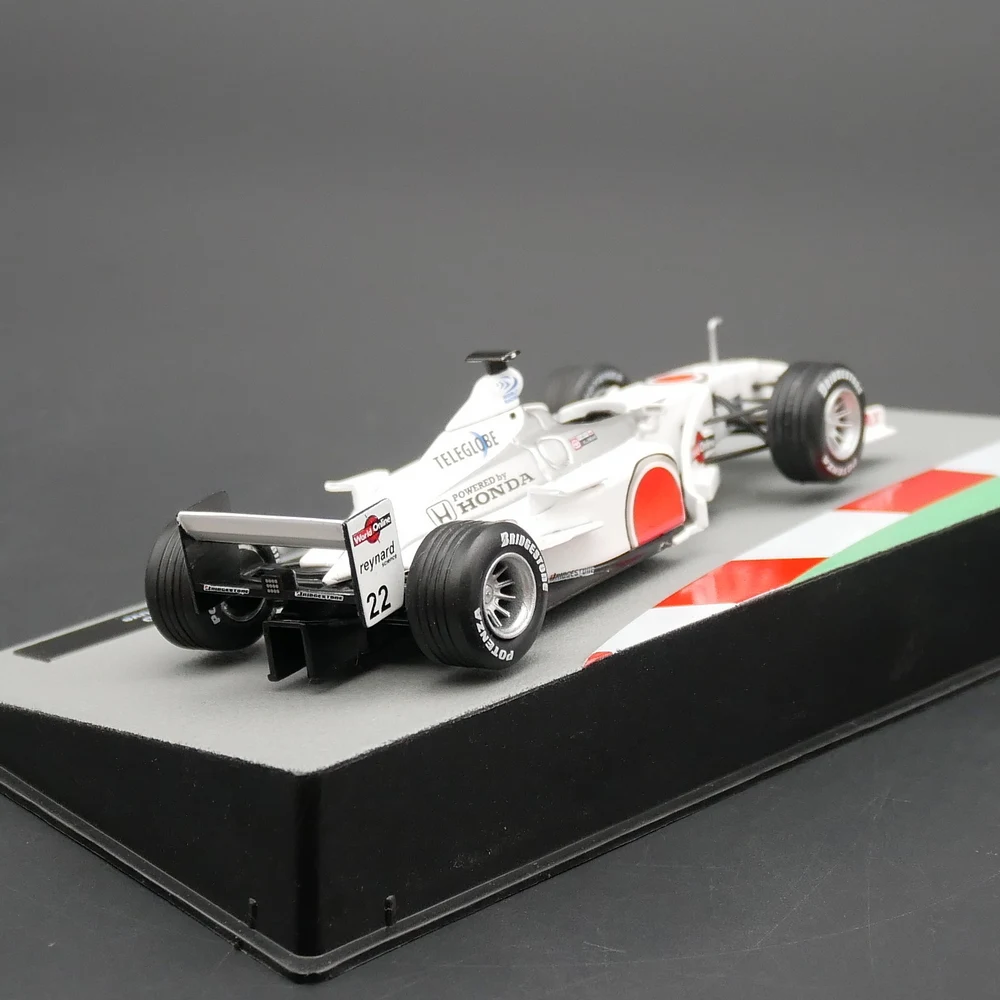 Ixo 1:43 Bar 002 2000 Jacques Villeneuve odlany Model samochodu pojazd metalowa zabawka