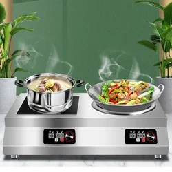 Commercial Induction Cooker 5000W High-power One Flat and One Concave Plane Induction Cooker Stir-frying Soup Kitchen Equipment