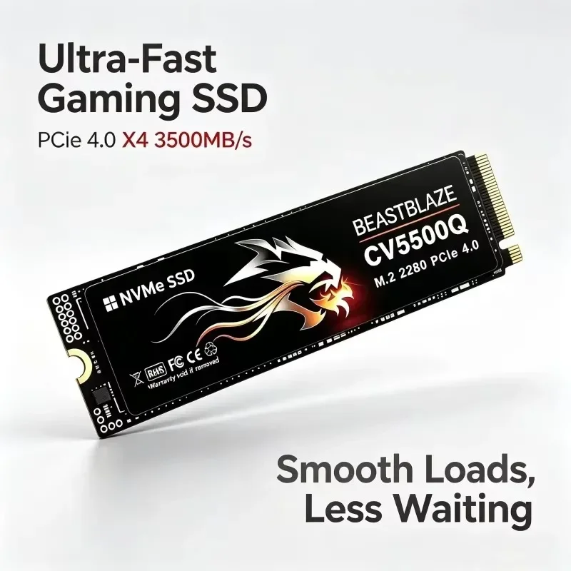 New CV5500Q M.2 NVMe SSD PCIe Gen4 High Performance Internal Drive 2TB 4TB up to 3500MB/s Storage Upgrade For PS5 Desktop Laptop
