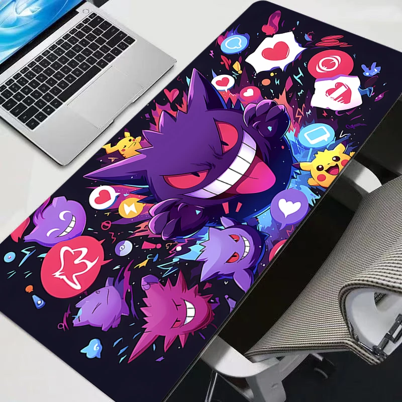 Large Mouse Pad Pc Speed Pokemon Pikachu Gengar For e-sports Players 800x300 Laptop Computer Keyboard  Desk Mat Xxl Mousepad