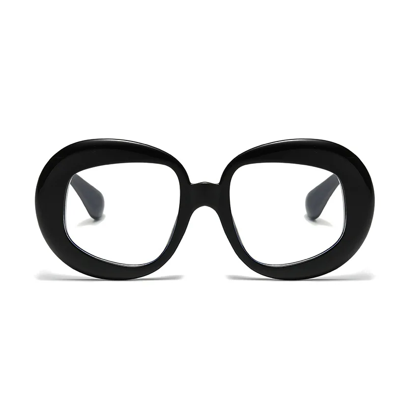 Luxury Brand Round Glasses Women Spectacles Frame High Quality Oversized Red Green Red Fashion Eyeglass Frames Big Frame Unique