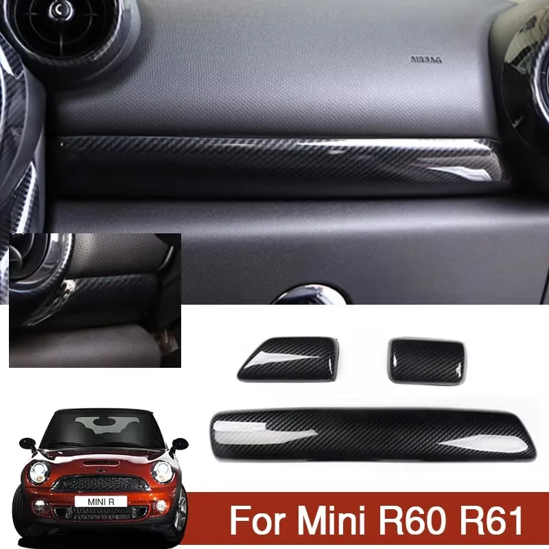 Car Left Right Rudder Dashboard Trim Stickers Central Control Panel Cover For BMW MINI Cooper JCW R60 R61 Countryman Accessories