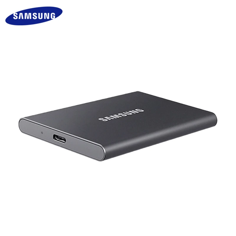 Original SAMSUNG SSD USB 3.2 Type-C T7 1TB 2TB Portable Solid Stade Drive Nvme Hard Disk Flash 1050MB/s Software Encryption PSSD