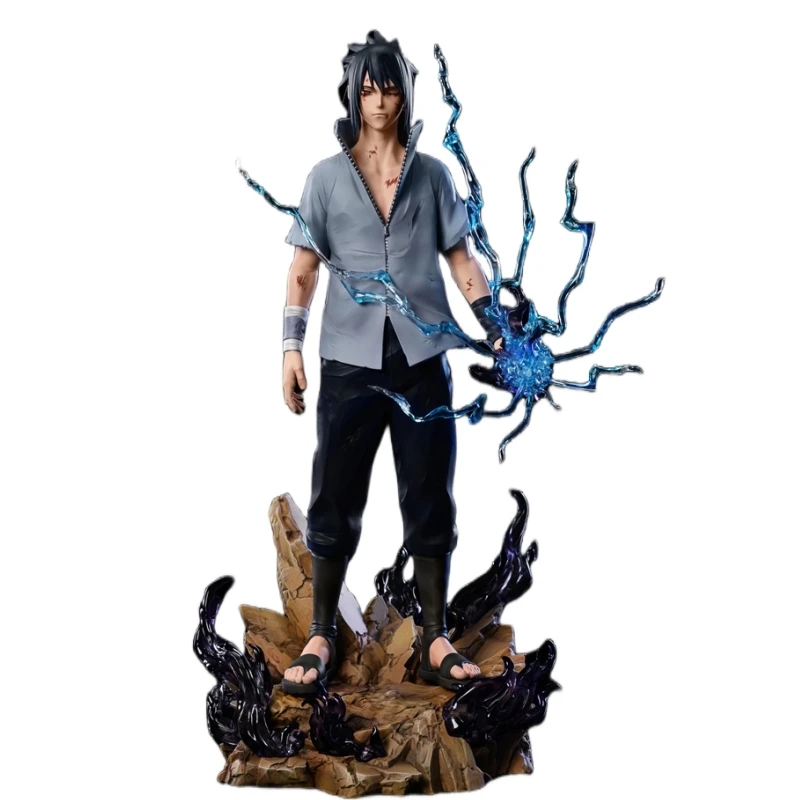 1/6 32Cm Zh Studio Naruto Gk Uchiha Sasuke Anime Action Figure Limited Edition Statue Ornament Model Garage Kit Toys Gift