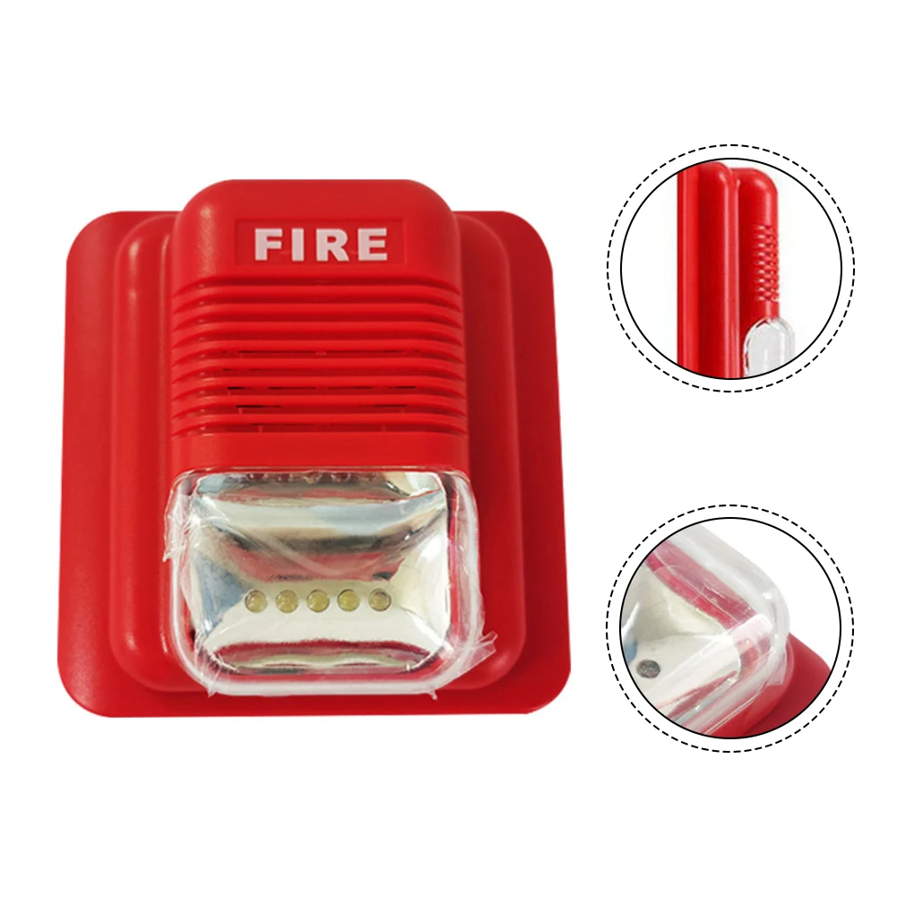 Wired Audible and Visual Alarm Siren with LED Strobe Light and Speaker Operating at 12V 24V DC for Emergencies
