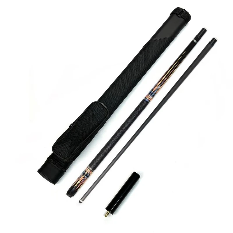 Ensemble de queues de billard économique haut de gamme 1/2 High-Tech, fût en fibre de carbone 58 pouces, embout en ébène, acier inoxydable, sac de queue YFen, extension