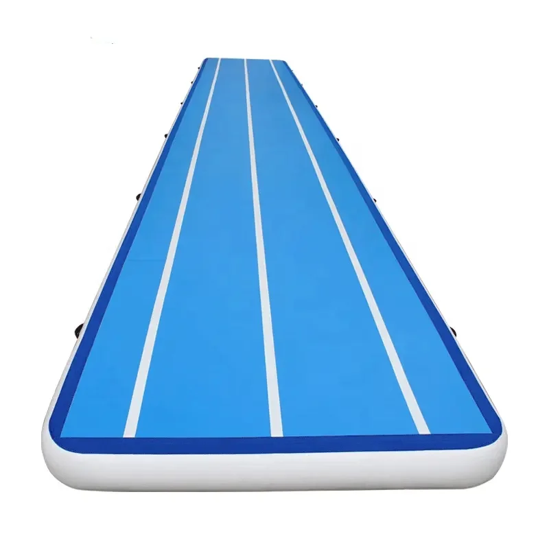 Tapis d'air gonflable 10*2*0.3m, piste d'air gonflable, Trampoline, piste d'air, gymnastique Taekwondo avec une pompe