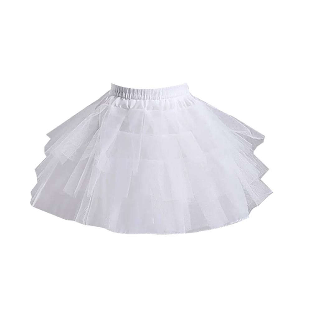 

1pc No Bone Hoop Skirt Premium Stiff Flat Wrinkle-Free Women Petticoat For Ball Gown Bride Prom Dress Ruffled Tutu Gauze