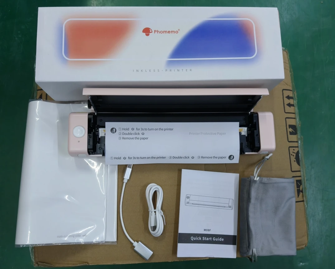 Phomemo M08F A4 Convenient Portable Thermal Printer Office Documents A4 216mm 203dpi Test Paper Contract Printing Printer