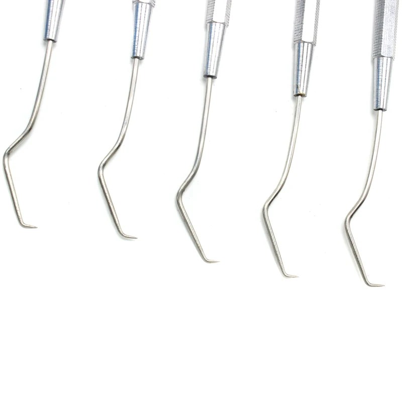 5PCS Dental Periodontal Probe Explorer Stainless Steel Double Ends Dentist Pick Scraper Tool Dentistry Tooth Stains Remover Home