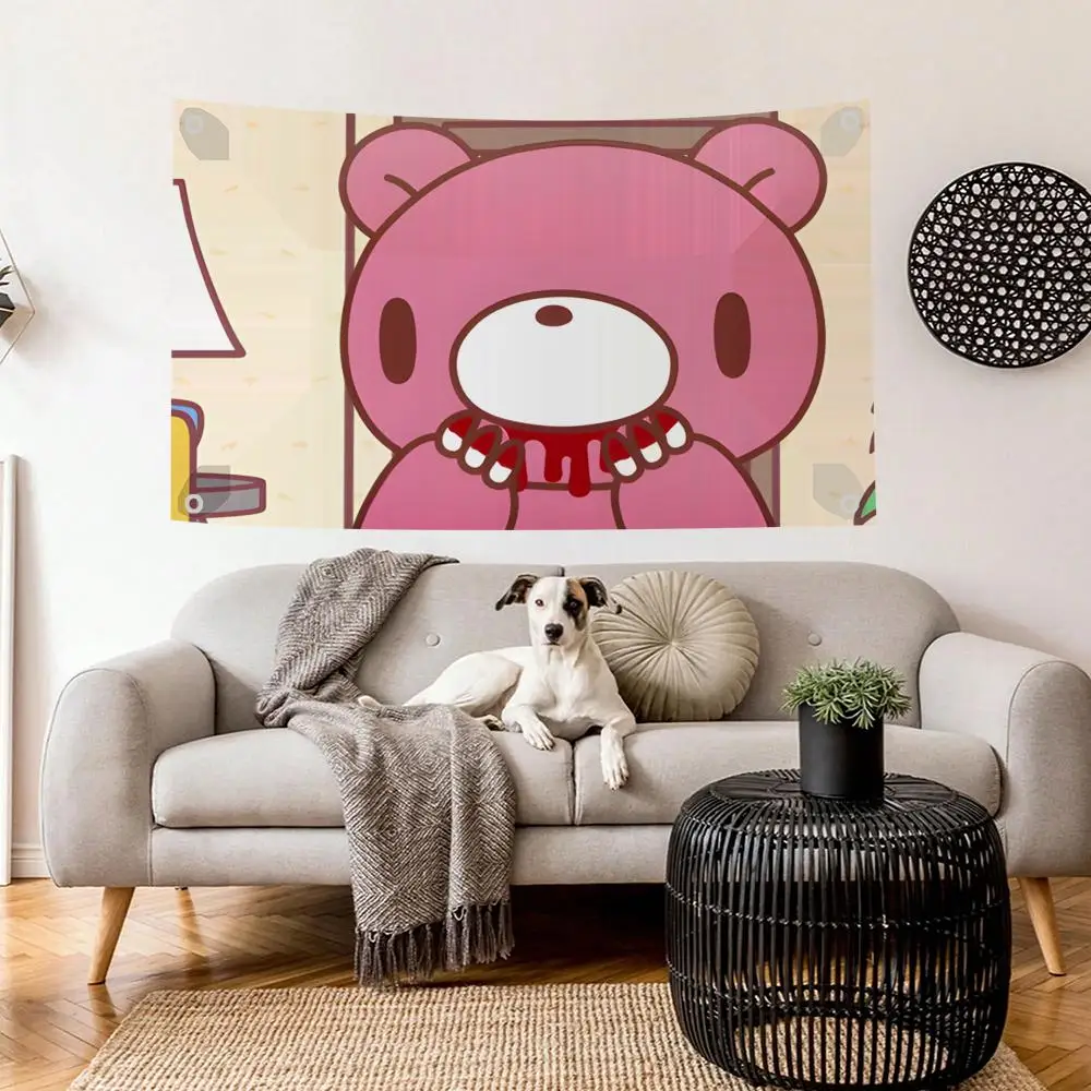Cartoon G-gloomy Bear Flags Decoration Flag Indoor Outdoor Hanging For Bedroom Living Room Bar Garden Party