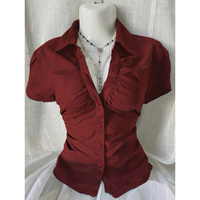Summer Y2k Short Sleeve Shirt Fashion Women Clothes Solid color Goes with everything Top EMO Aesthetics Casual Button Streetwear