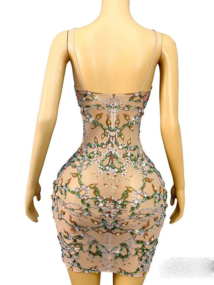 Wysokiej jakości sukienka z siateczki z seksownymi ramiączkami, wykonana metodą hot stamping, nowa kolekcja 2025, modna odzież damska na zamówienie.