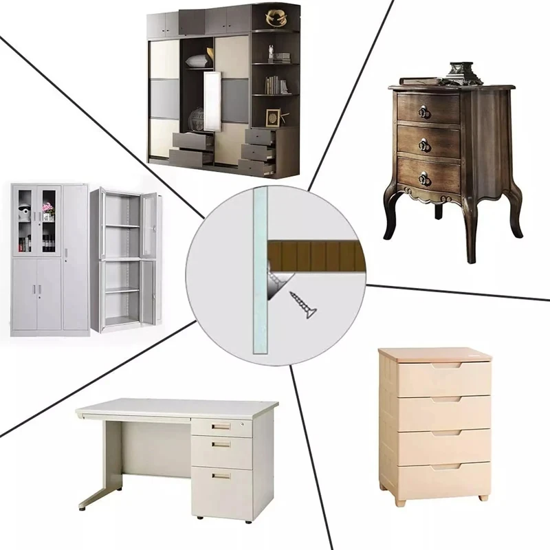 20/40/60/80pcs Drawer Wedges With Screws For Bottom Support Plastic Repair Cabinets Bookshelves Angle Code Bracket Fastener