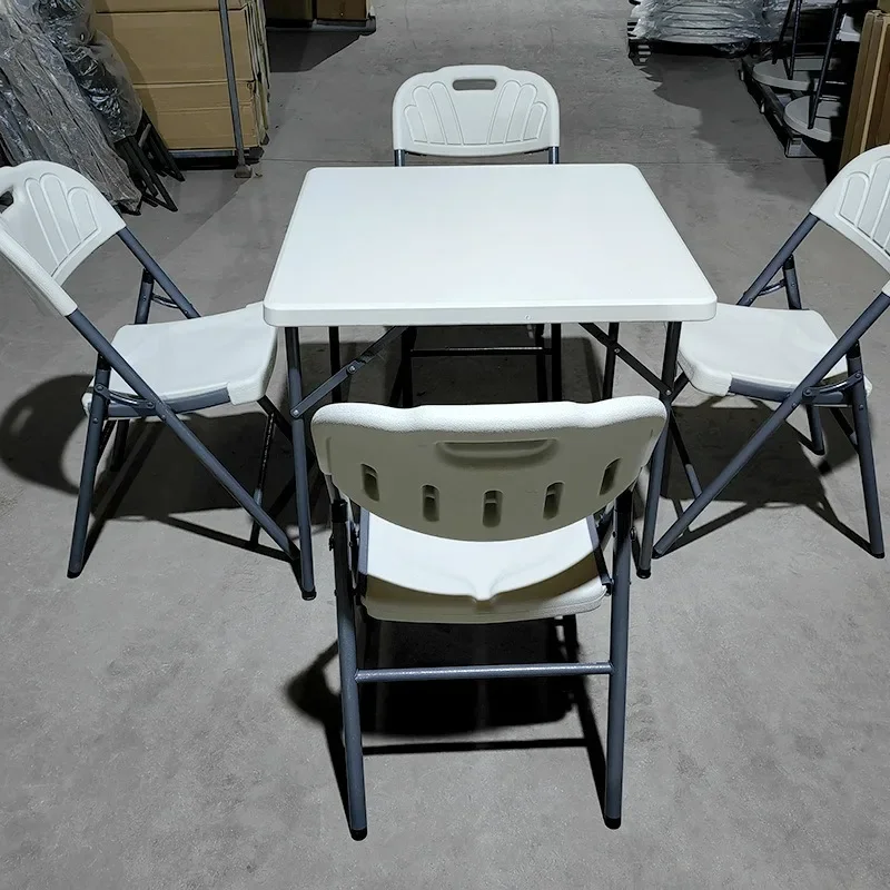 Outdoor portable folding table camping stall plastic dining rectangular training table hollow blow molding