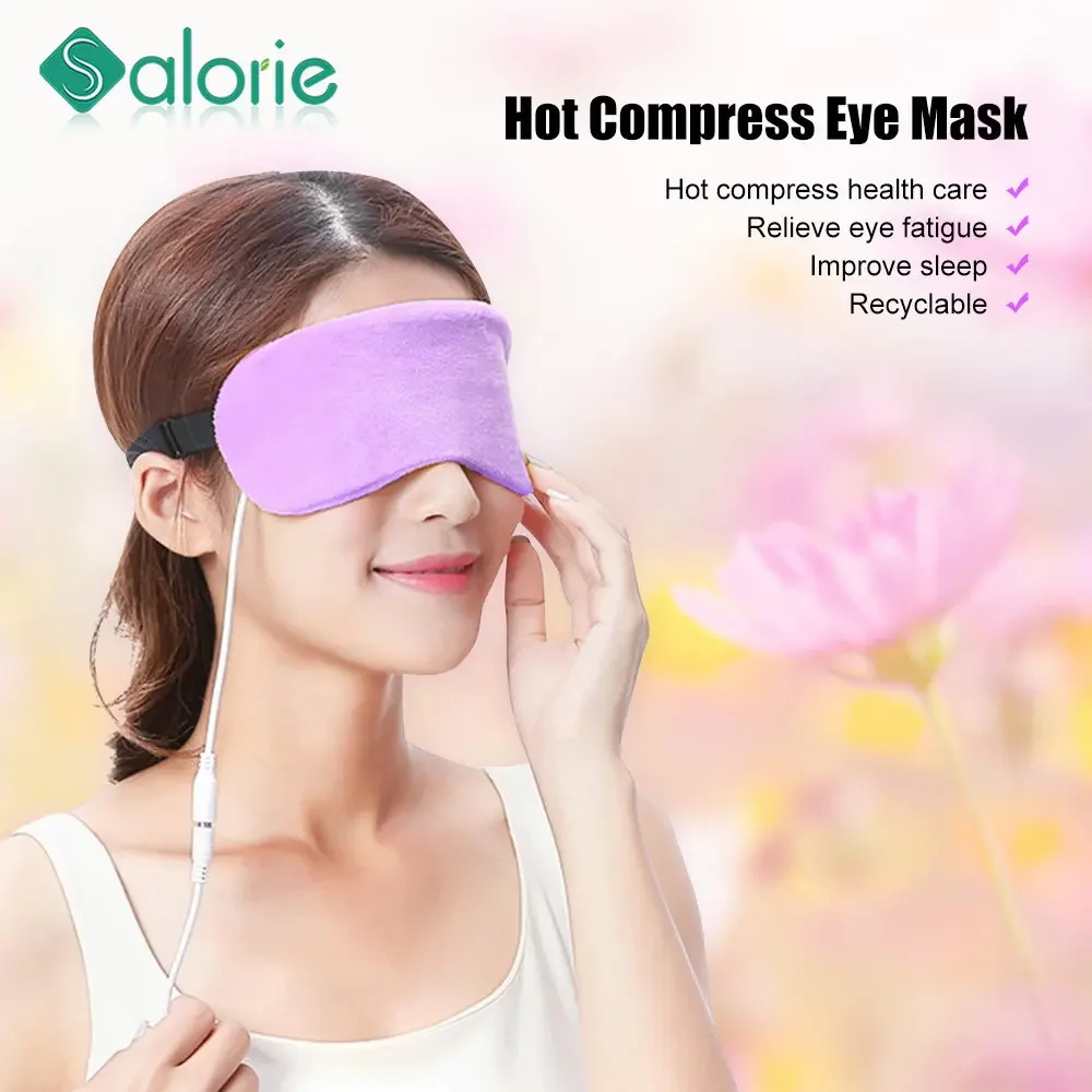 Heating Sleeping Eye Patch Eyeshade Eye Mask USB Steam Anti Dark Circle Eye Massager Fatigue Relief Sleep Travel Eye Shades Mask