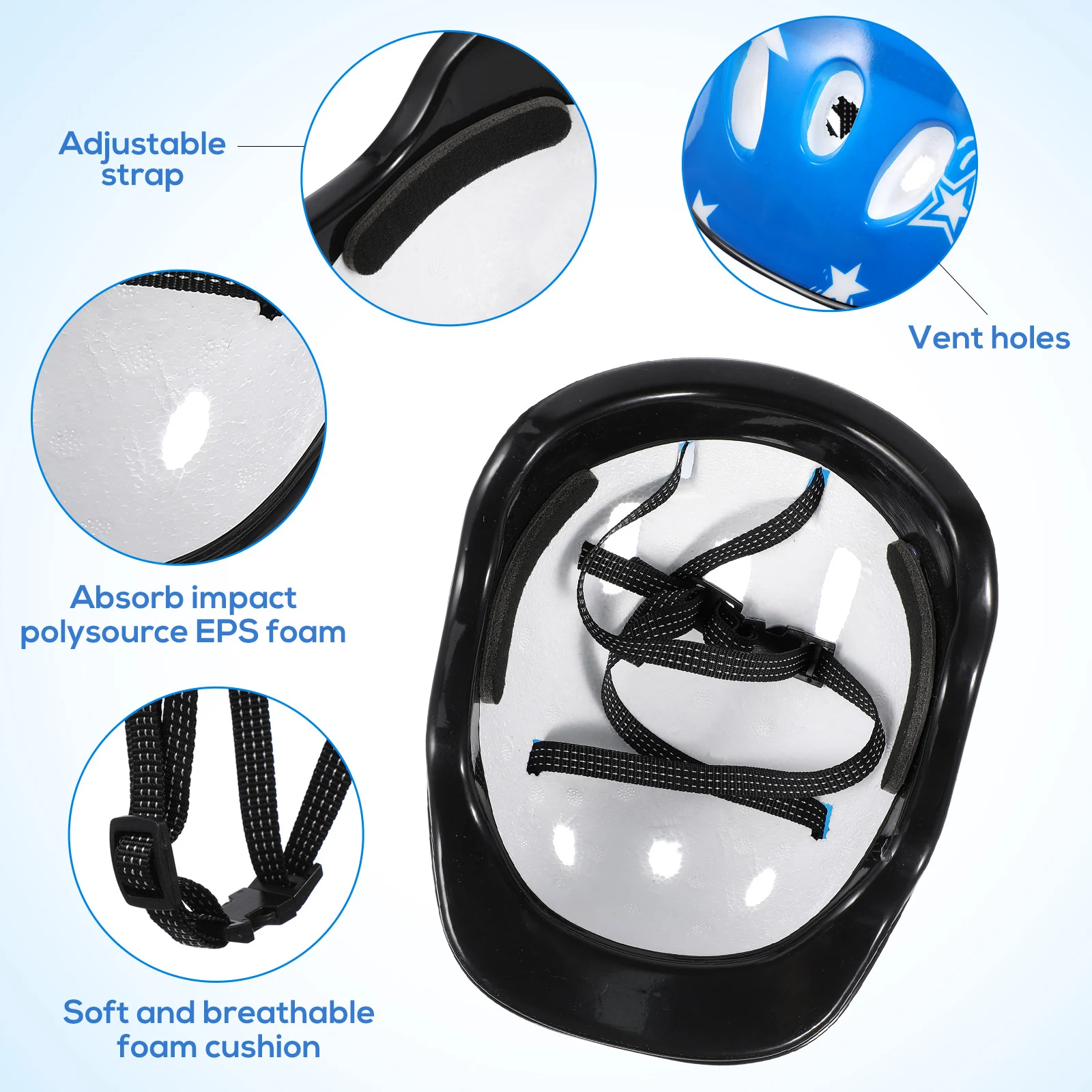 

Childrens Kids Bike Scooter Skateboard Protective Gear Comfortable Breathable Adjustable Size Suitable for Biking