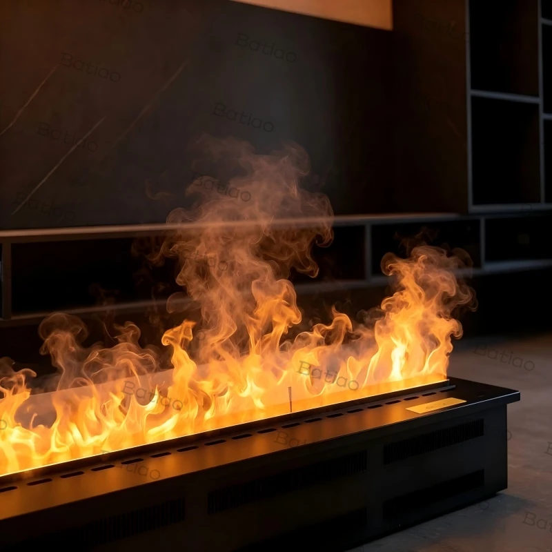Large 150-180cm Water Mist Fireplace — Statement Piece for Spacious Great Rooms and Open Plan Areas instant steam fireplace