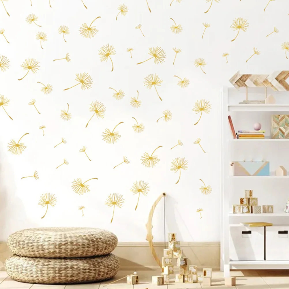 Fresh Dandelion Wall Stickers Self Adhesive Decor for Home Interior Bedroom Living Room Wall Decorative Decals PVC Free Easy