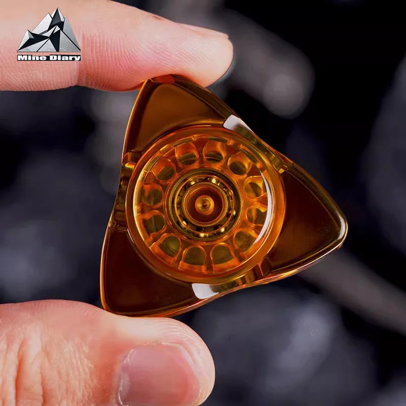 العنبر PEI تململ سبينر EDC الإصبع الدوران لعبة لتخفيف الضغط ADHD تركيز لعبة سطح المكتب ألعاب متململة