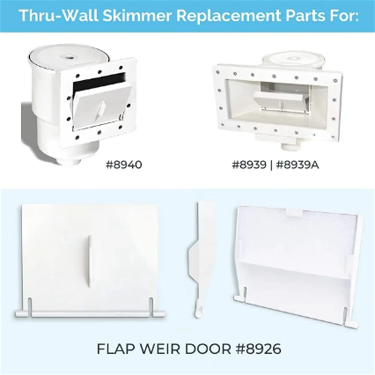 Replacement Damper Plate for Hayward 8926 Skimmer, Pool Skimmer Door Assembly 8926 Replacement Plate