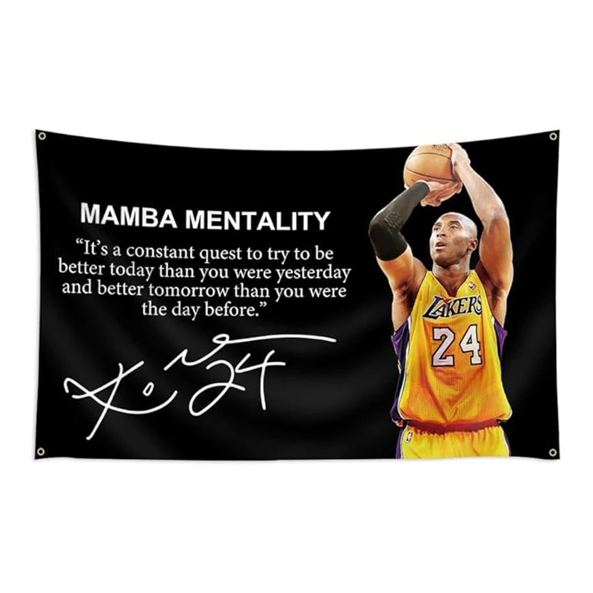 Kobe Flag Tapestry Poster Wall Hanging Art Mamba Tapestry 5x3 Foot Decoration Youth Boy Bedroom University Dormitory