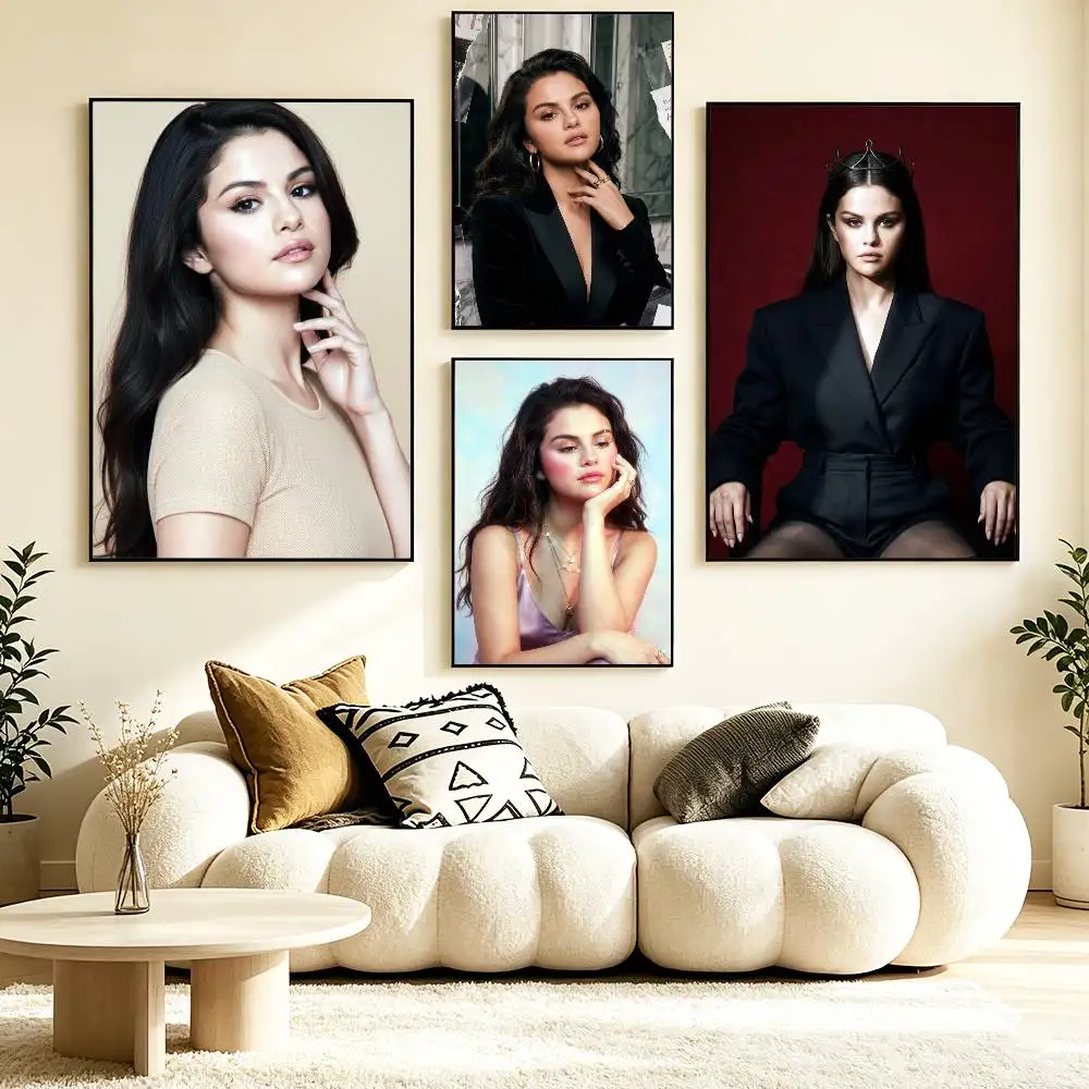 Sweet Girly S-Selena Gomez   Poster HD Self Adhesive Waterproof Wall Art Ideal for Home Office Dorm Gift