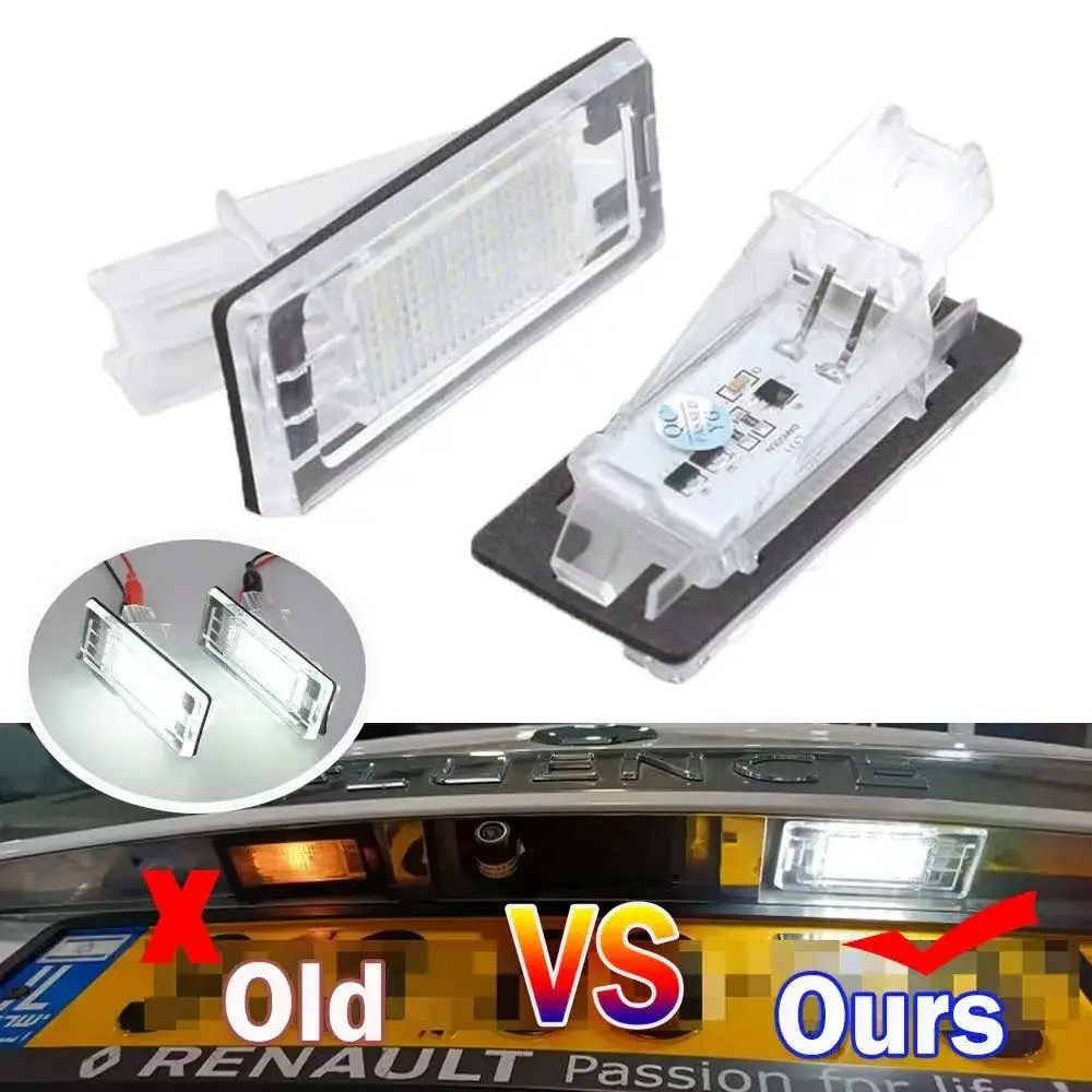 

2PCS LED License Plate Light For Dacia Duster High Brightness Spotlight White 12V CANbus Error Free Number Plate Lamp Car Part