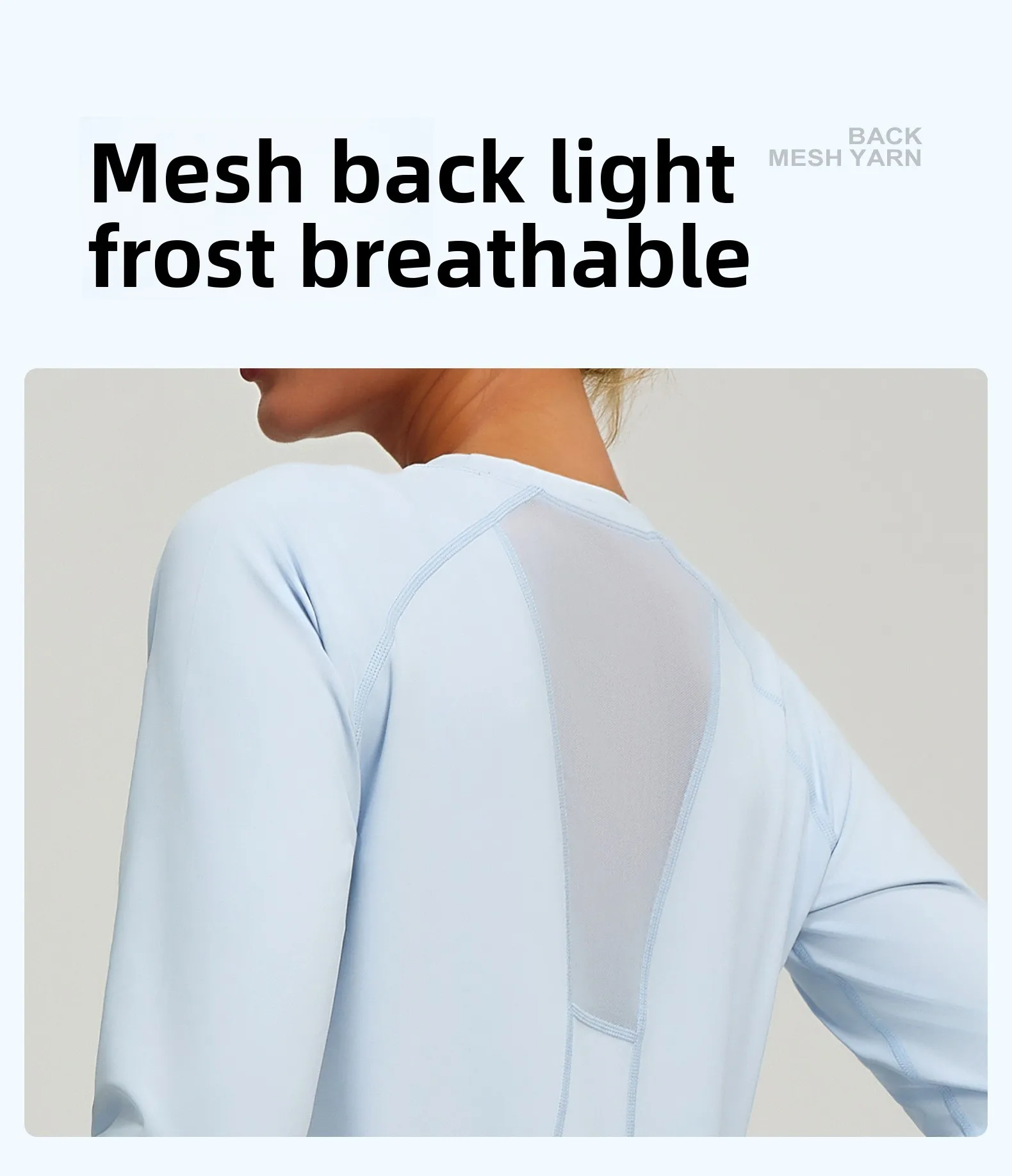 2026 Frühling Sommer Neue Damen Yoga-Top Locker Sitzendes Atmungsaktives Sport-Langarmshirt Einfarbiges Basic-Oberteil Reitbekleidung – Detail 12