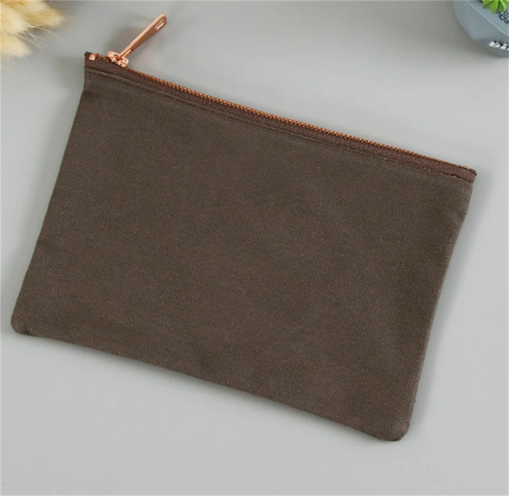 10 Stück leere Canvas-Taschen mit Reißverschluss, Make-up-Taschen, Mehrzweck-Federmäppchen mit robustem Reißverschluss, Kosmetiktasche für Reisen – Detail 8