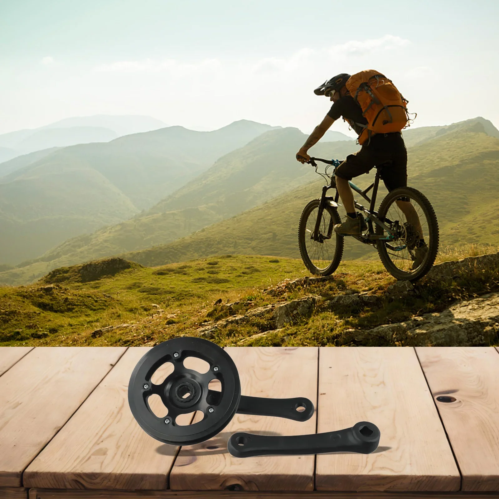 

32T Crankset Bike Chainset Aluminum Alloy Material Good Compatibility Good Installation Ease For Ebike For Fixie Bikes