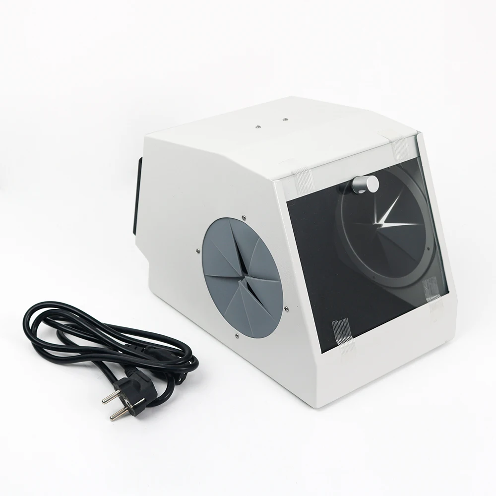Dental Grinding Polishing Box Lapping Protector Sandblasting Dust-proof Case With LED Light