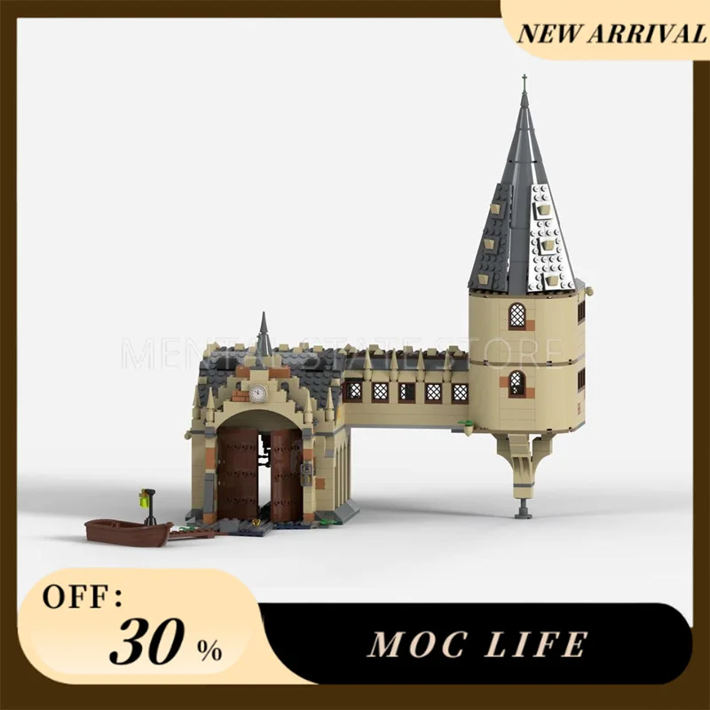 NEW 694PCS Customized MOC magic Movie Harrying Winter Village Castle Building Blocks Bricks DIY Creative Assembly Holiday Gifts