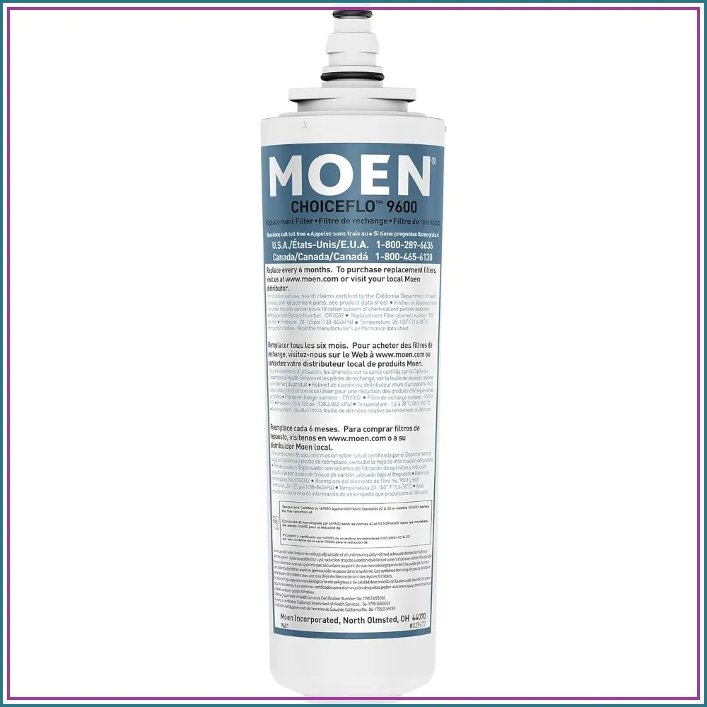 

Replacement Water Filter for Kitchen Faucets, Reduces Chlorine & Odor, Easy Install