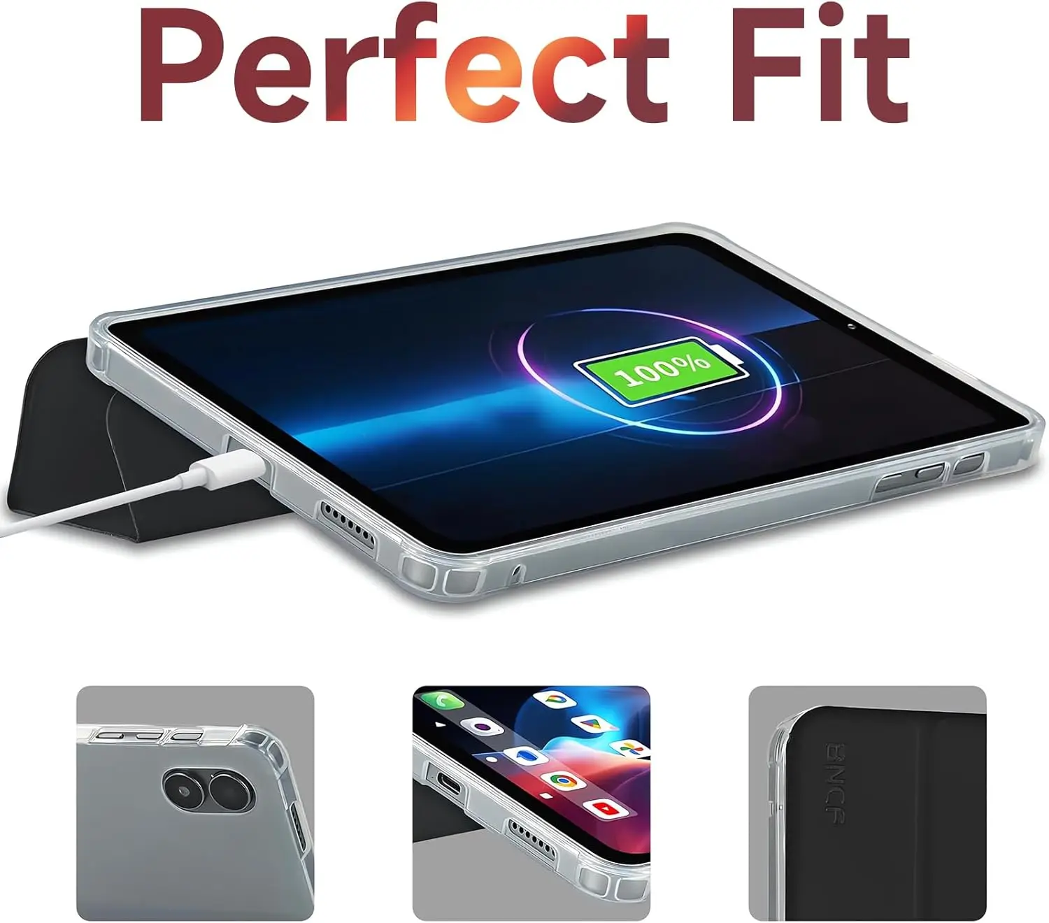 Bpad Mini 8.4 Inch Tablet Case Durable Lightweight Eco-Friendly Auto Sleep Wake Multi-Angle Stand Waterproof Protective Cover