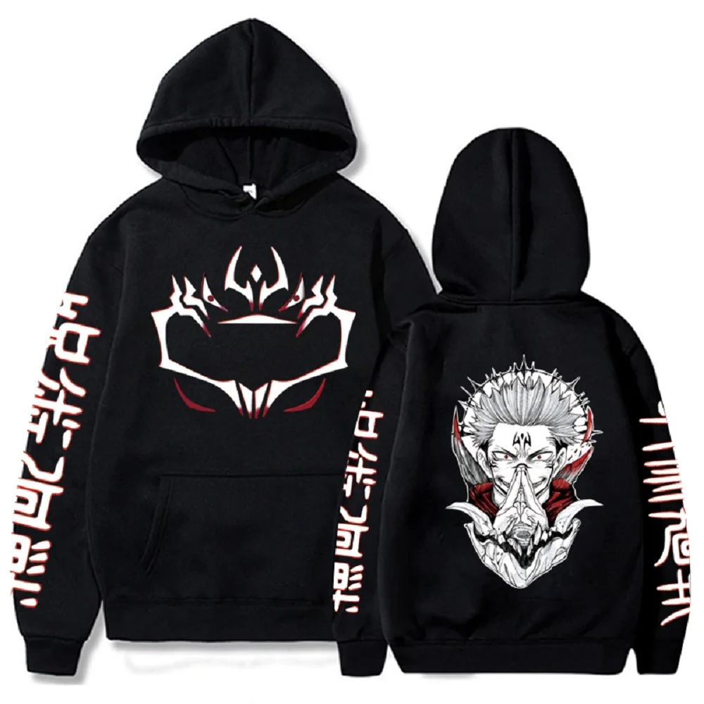 Anime Hoodies Jujutsu Kaisen Sweatshirt Satoru Gojo Sweatshirt Itadori Hoodie Streetwear Pullover Plus Size Autumn Winter Hoodie