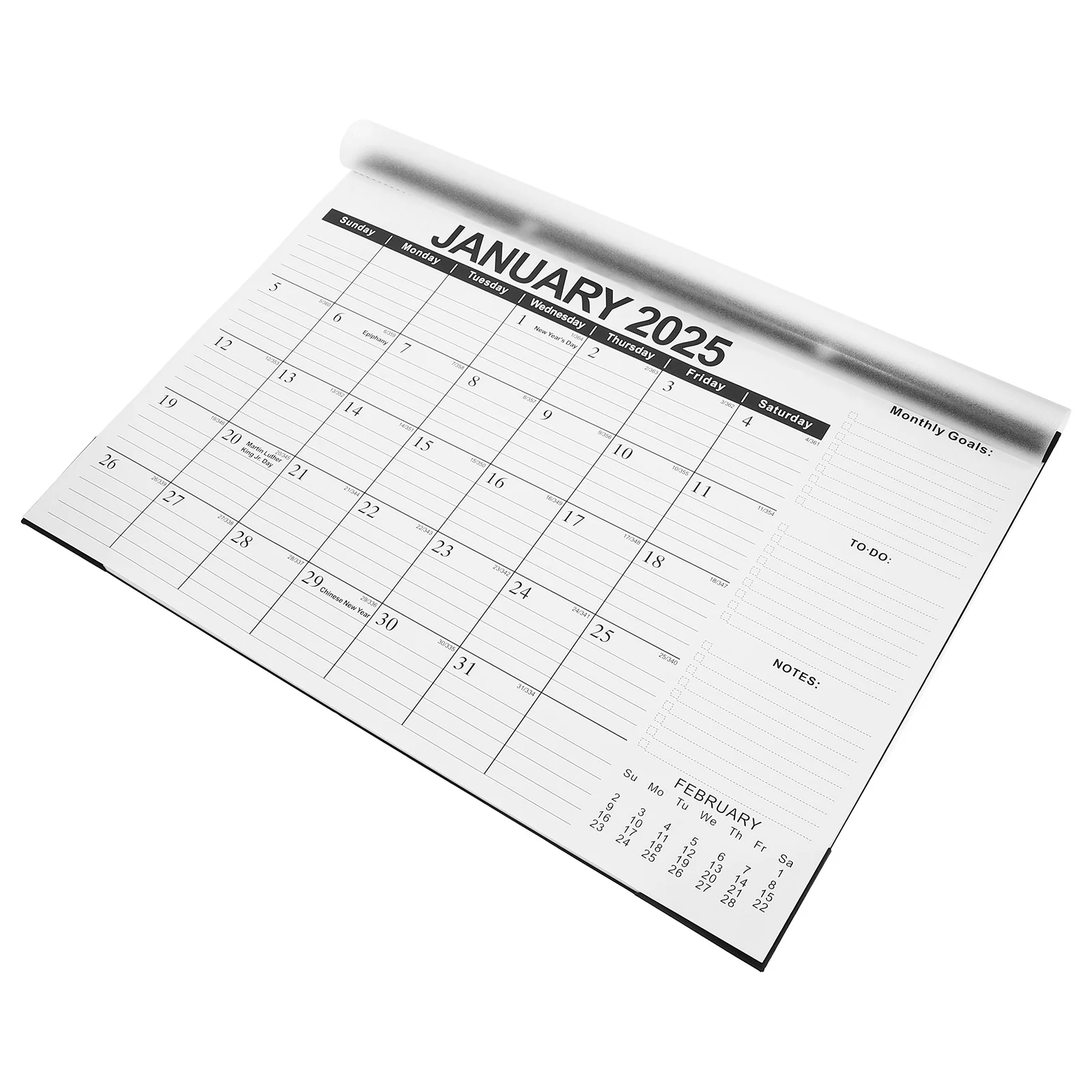 تقويم حائط ورقي 2025-2026 مخطط شهري جدول وظيفي لأداة إدارة وقت العطلات والمكتب والمنزل #1