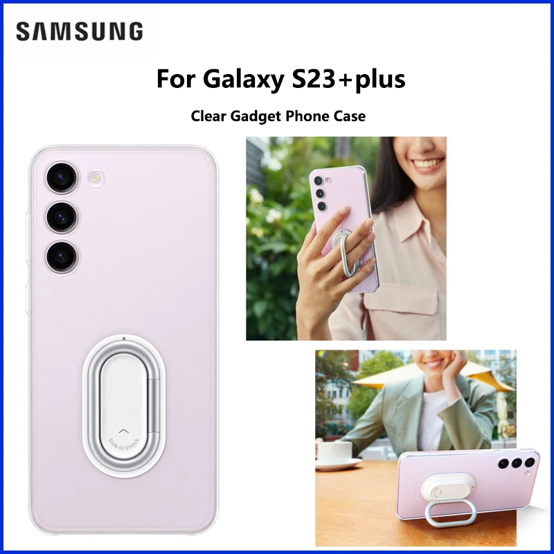 Original Official Samsung Galaxy S23+ plus Clear Gadget Phone Case Protective Transparency EF-XS916